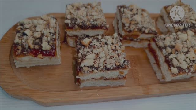 Вкусное песочное печенье с джемом или вареньем. смотреть онлайн