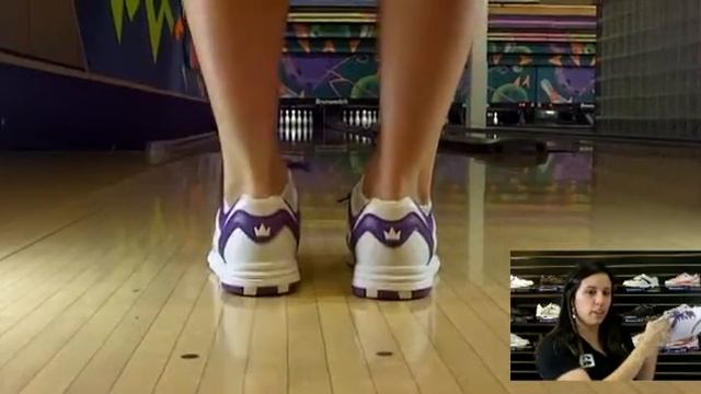 Brunswick Women's White&Purple Diamond RH&LH Bowling Shoes Review смотреть онлайн