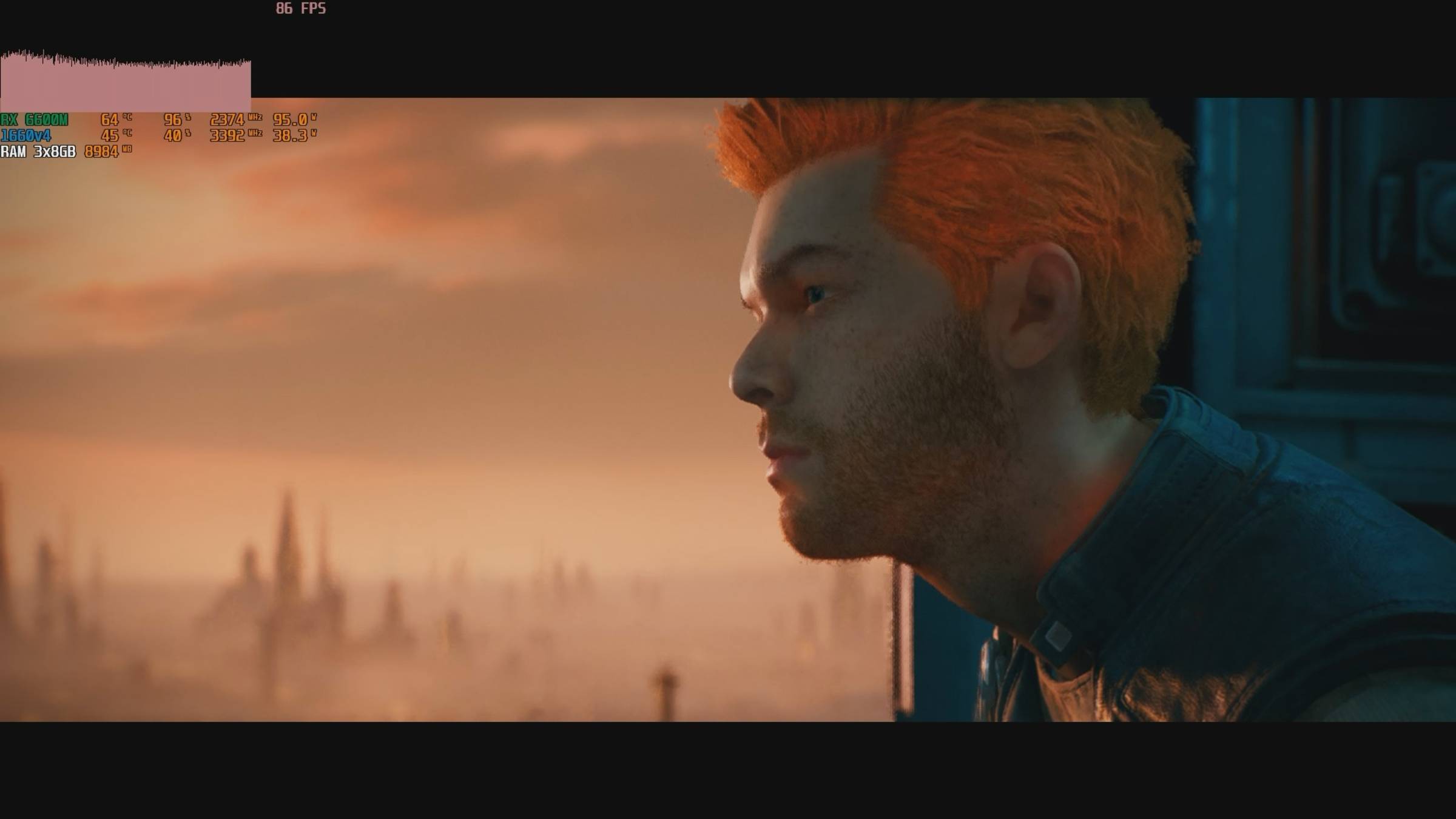 тест процессора Xeon E5 1660v4 в Star Wars Jedi Survivor