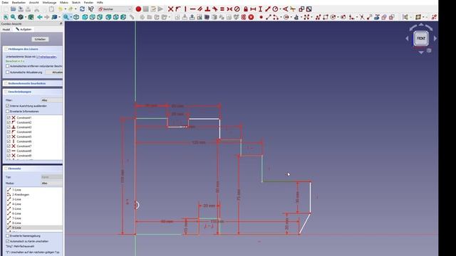 FreeCAD 0.19 - Skizzierübung Modell 1.10 / Variante 2 (Anfang) смотреть онлайн