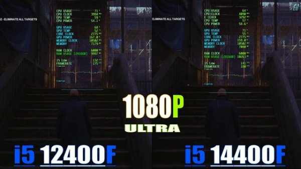 INTEL i5 12400F vs INTEL i5 14400F // PC GAMES BENCHMARK TEST ||