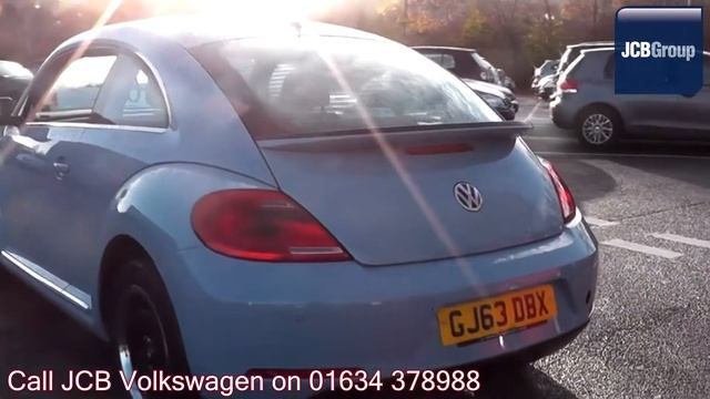 2013 Volkswagen Beetle Design 2l Denim Blue Metallic GJ63DBX for sale at JCB VW Medway смотреть онлайн