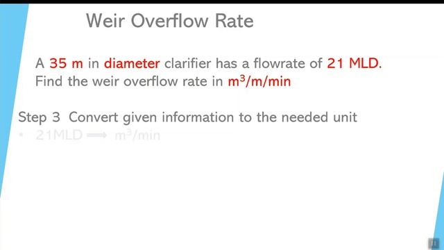 Video 17 Weir Overflow Rate Calculation смотреть онлайн