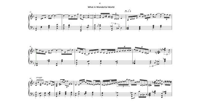 What A Wonderful World - Full Sheet Music смотреть онлайн