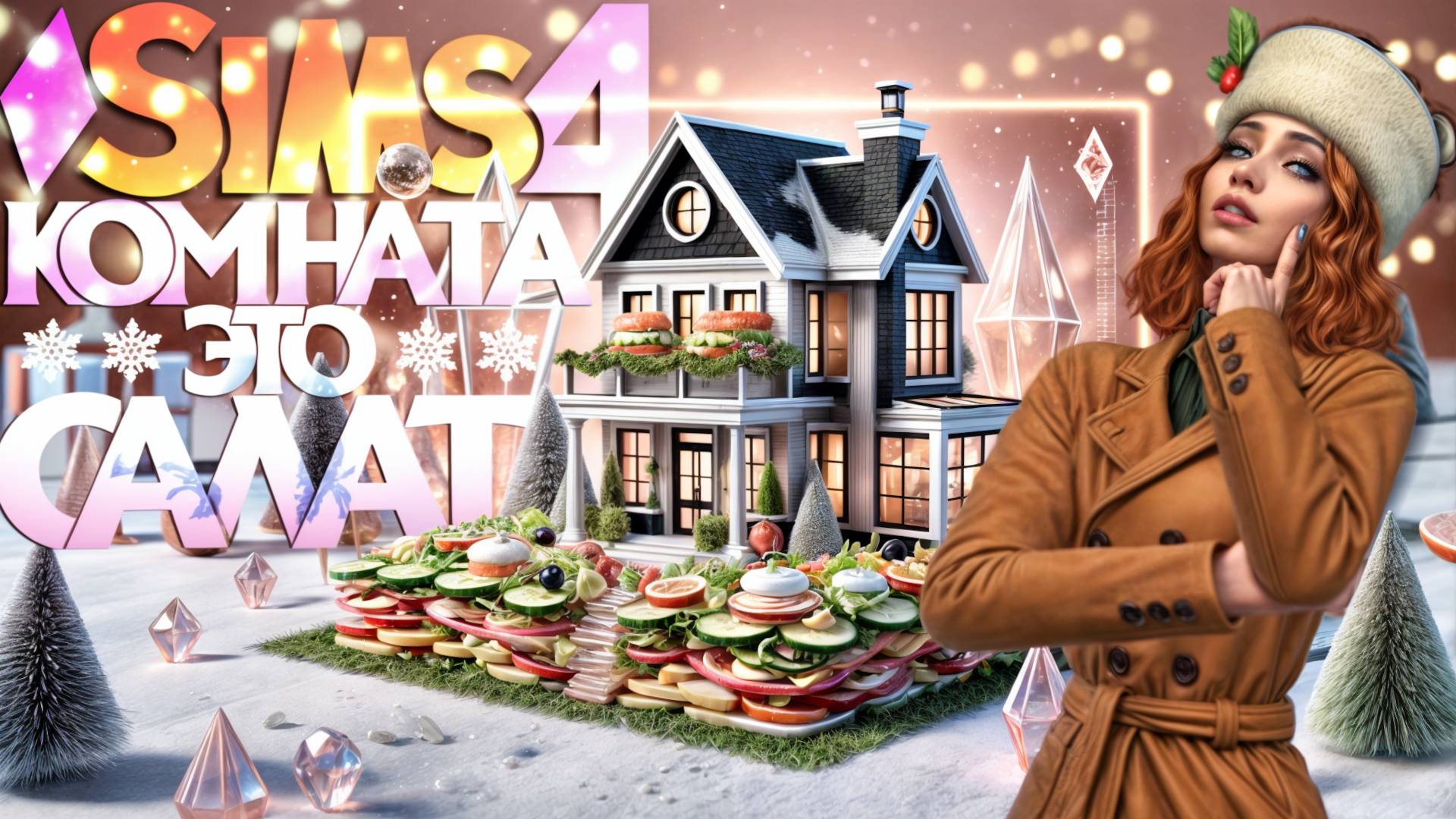 КАЖДАЯ КОМНАТА 🧆 ЭТО САЛАТ 🧆 ЧЕЛЛЕНДЖ В SIMS 4 смотреть онлайн
