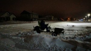 Передний адаптер для мотоблока Ока. Серьёзная чистка снега.