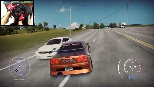NFS HEAT | After Upgrade Car Performance ( Nissan Skyline GT-R LE ) - LOGITECH G29 gameplay смотреть онлайн