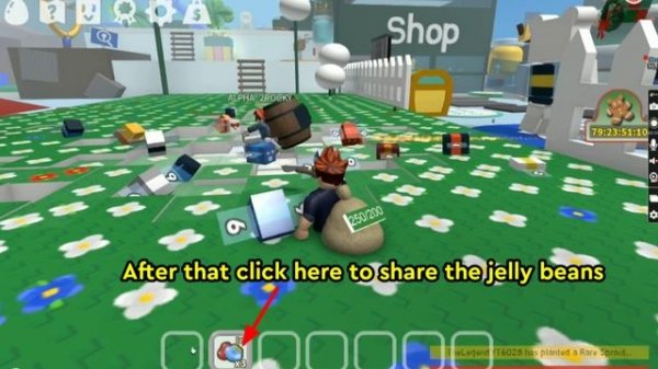 How To Share Jelly Beans Token In Bee Swarm Simulator l Jelly Beans Sharing Tutorial In Bee Swarm