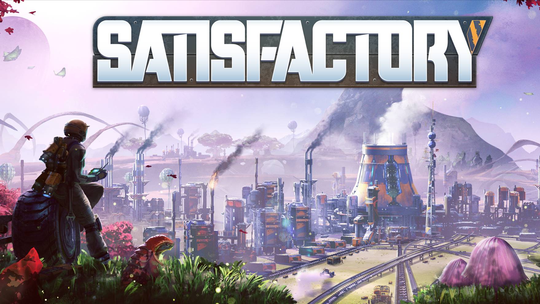 первый видос с МИКРОФОНОМ !! игра Satisfactory первые шаги
