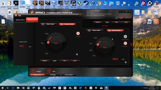MSI COMMAND CENTER, FAN SETTING смотреть онлайн