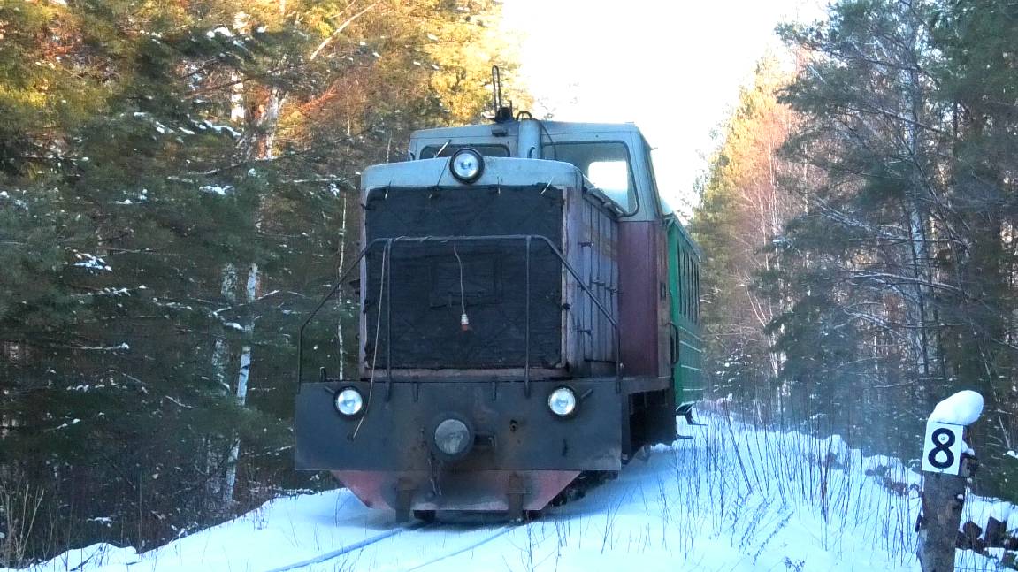 АУЖД. ТУ6А-2896 с пригородным поездом Ельничная — Синячиха
