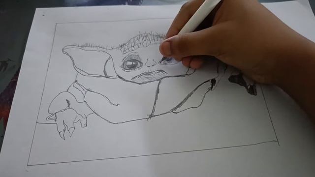 Drawing Baby Yoda from Mandalorian смотреть онлайн