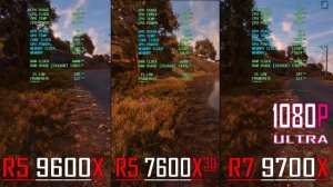 RYZEN 5 9600X vs RYZEN 5 7600X3D vs RYZEN 7 9700X || PC GAMES BENCHMARK TEST ||