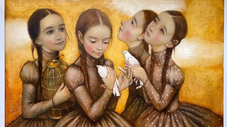Девочки. Художник Наталья Сюзева. смотреть онлайн