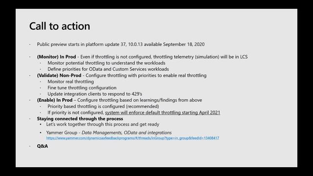 Dynamics 365 Finance Throttling Overview смотреть онлайн
