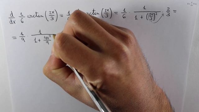 Derivative of (1/6)arctan(2x/3) смотреть онлайн