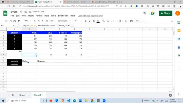 Google sheets- How to combine the FILTER & BYCOL or BYROW смотреть онлайн