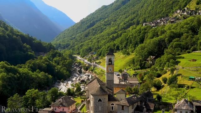 SWITZERLAND • Relaxation Film with Beautiful Piano Music • Relaxation Film HD смотреть онлайн