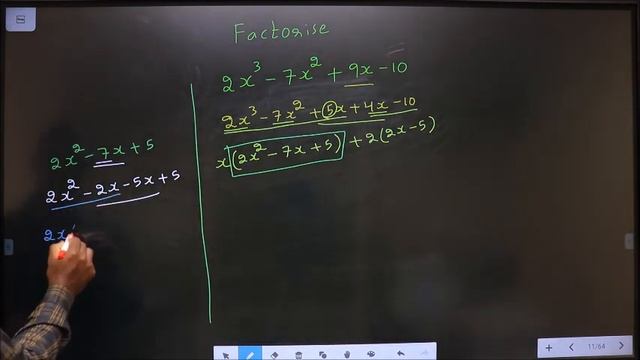 Factorize 2x^3-7x^2+9x-10 смотреть онлайн