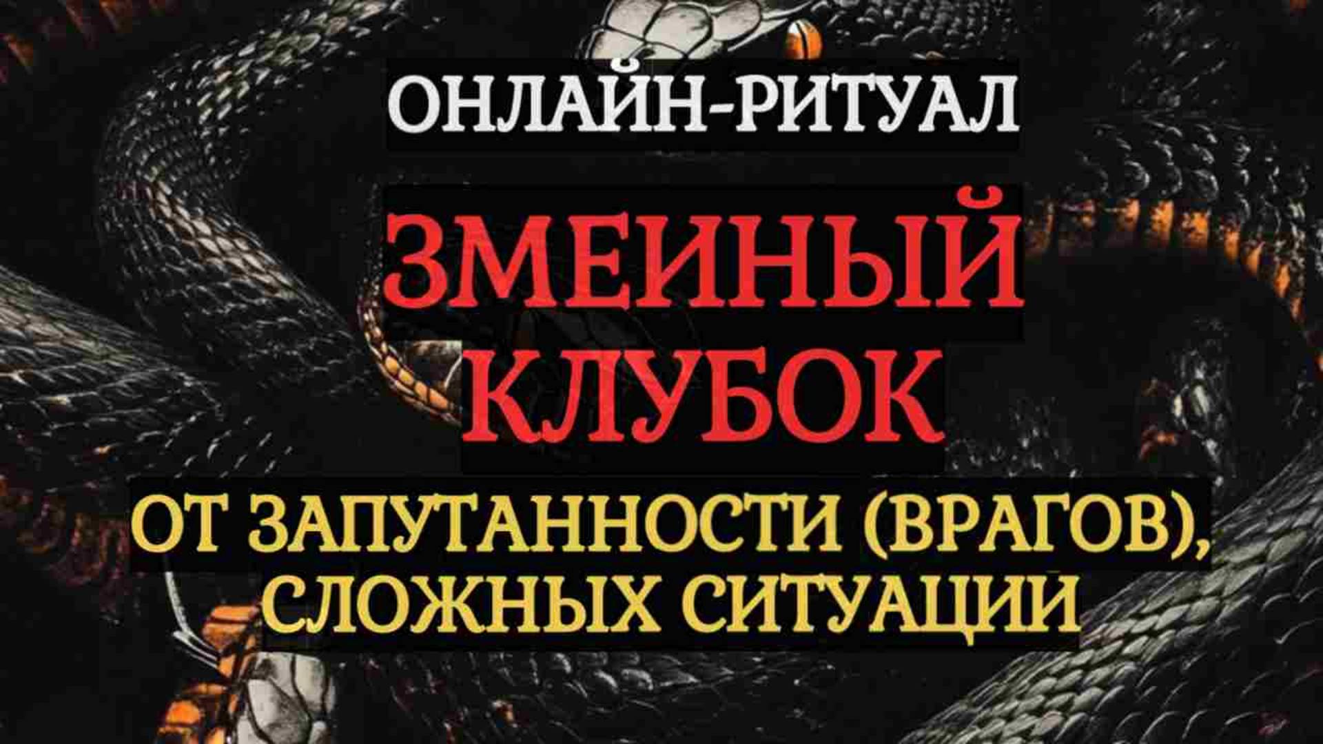 ЗМЕИНЫЙ КЛУБОК: РАСПУТЫВАЕМ НЕГАТИВ ОНЛАЙН-РИТУАЛ ЧИСТКА смотреть онлайн