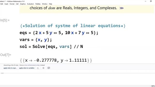 Solve and LinearSolve commands using mathematics : Lec 5 смотреть онлайн