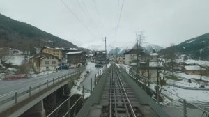 ★ 4K ★ Поездка из Ландкварт в Санкт-Мориц (подъем на 1250 м), со снегопадом! ★ 4K 60fps UHD ★