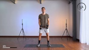 15 МИН ТРЕНИРОВКА СТОЯ ДЛЯ РУК И ПРЕСС - С гантелями (Без повторов)