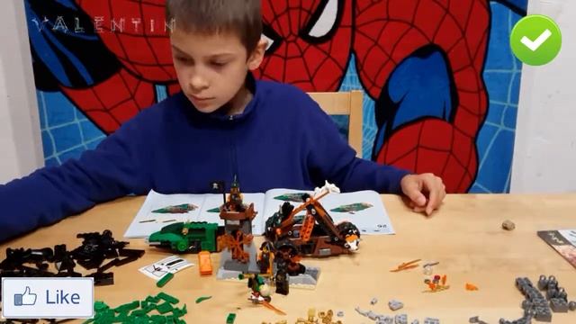 ЛЕГО Нинзяго Мастера кружитсу и Дракон Lego Ninjago 70593 The Green NRG Dragon смотреть онлайн