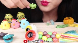 ASMR ASSORTED JELLY, GUMMY, CANDY, MARSHMALLOW *EYEBALL, WARM 젤리, 구미, 캔디, 마쉬멜로우, 눈알 젤리 먹방 MUKBANG
