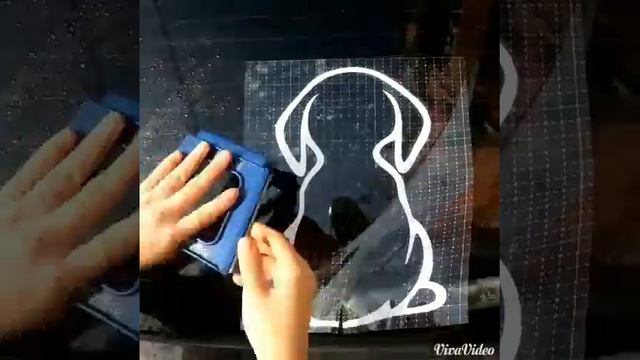 Black dog sticker for car смотреть онлайн