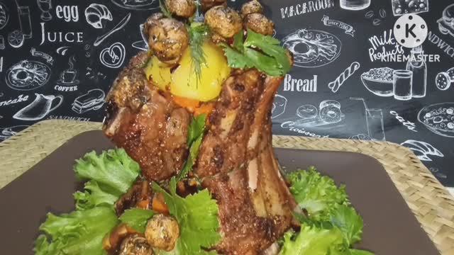 "Грибной пенек" из ребрышек. смотреть онлайн