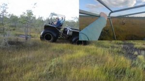 Вездеход Дикарь 2 длинная торфяная супер яма и бобровая канава. Легкая переломка Ураган 2 места Ч.3