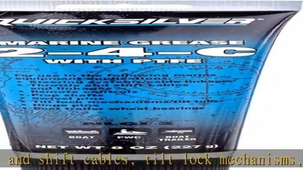 Quicksilver 802859Q1 2-4-C Marine Grease with Teflon, Multi-Purpose Marine Lubricant – 8 oz. Tube