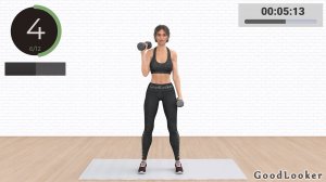 8 минут с гантелями стоя для всех групп мышц⚡️ 12 упражнений для подтянутого стройного тела