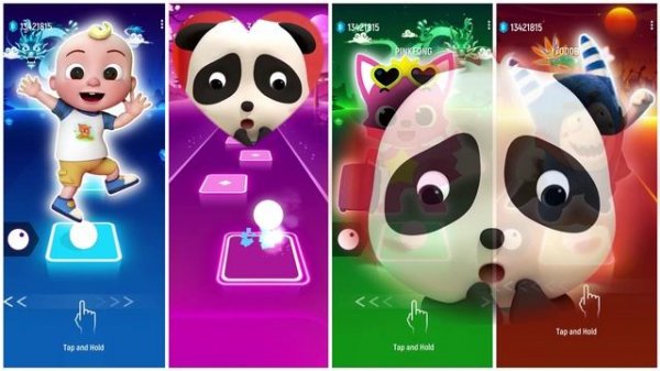 Cocomelon 🆚 Baby Bus 🆚 Pinkfong 🆚 Oddbods Tiles Hop EDM Rush🎶 Who Is Best🎯