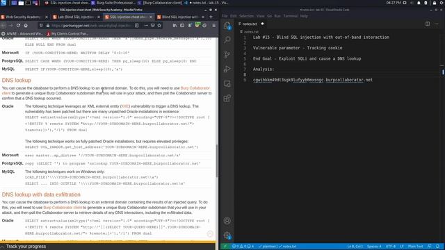 17. Lab 15 - Blind SQL injection with out-of-band interaction смотреть онлайн