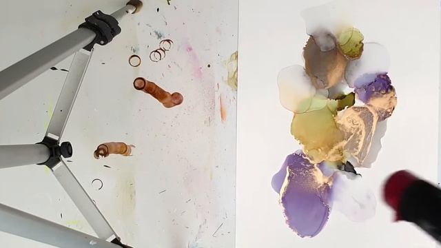 Alcohol Ink Fluid Art Tutorial / Acrylic Paint / Catalyst wedge / Abstract Painting ( 110 ) смотреть онлайн