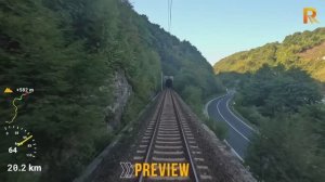 Поездка Сараево - Плоче (Босния и Герцеговина, Хорватия), вид машиниста, часть 1/2. 4К 60fps UHD