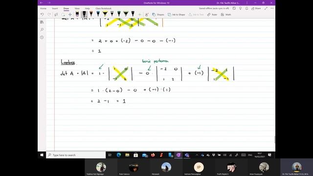 Fisika Matematik Genap 2021: Matriks (II) смотреть онлайн