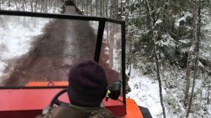 11 вездеходов и 2 переломки Ураган. Лесная вырубка и бобровая канава. В поисках дикого торфа. Ч.1(3)