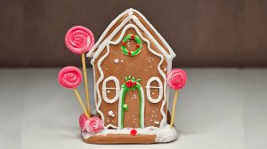 Лепим из воздушного пластилина. Пряничный домик, новогодние поделки