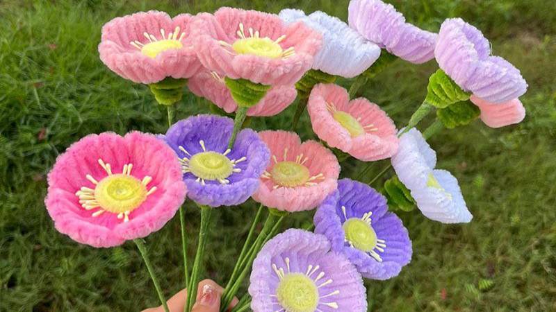 Букет КОСМЕИ из синельной проволоки своими руками смотреть онлайн