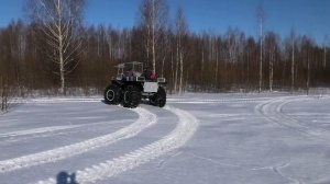 Ломаем раму небольшого караката на весенних сугробах. Меряем радиус поворота.  Подъемы. 2022.03.18