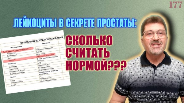 Простатит. Секрет простаты - сколько лейкоцитов? #простатит