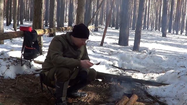 Одиночный поход. Вкусный супчик на костре.
