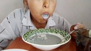 асмр суп из глины/паста/mukbang