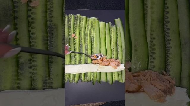Домашние роллы без риса за 5 минут! Быстро, вкусно, просто. Огурец + лосось + крем чиз смотреть онлайн