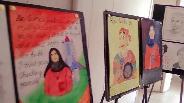 Art exhibition on women's day | Great women of india | Exhibition in Dehradun | Made by students смотреть онлайн