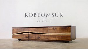 Kobeomsuk furniture - Live edge TV stand 2nd Ver. [woodworking]