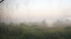 Утро из окна поезда. ТЭП70 и ТЭП70БС. Псковская область